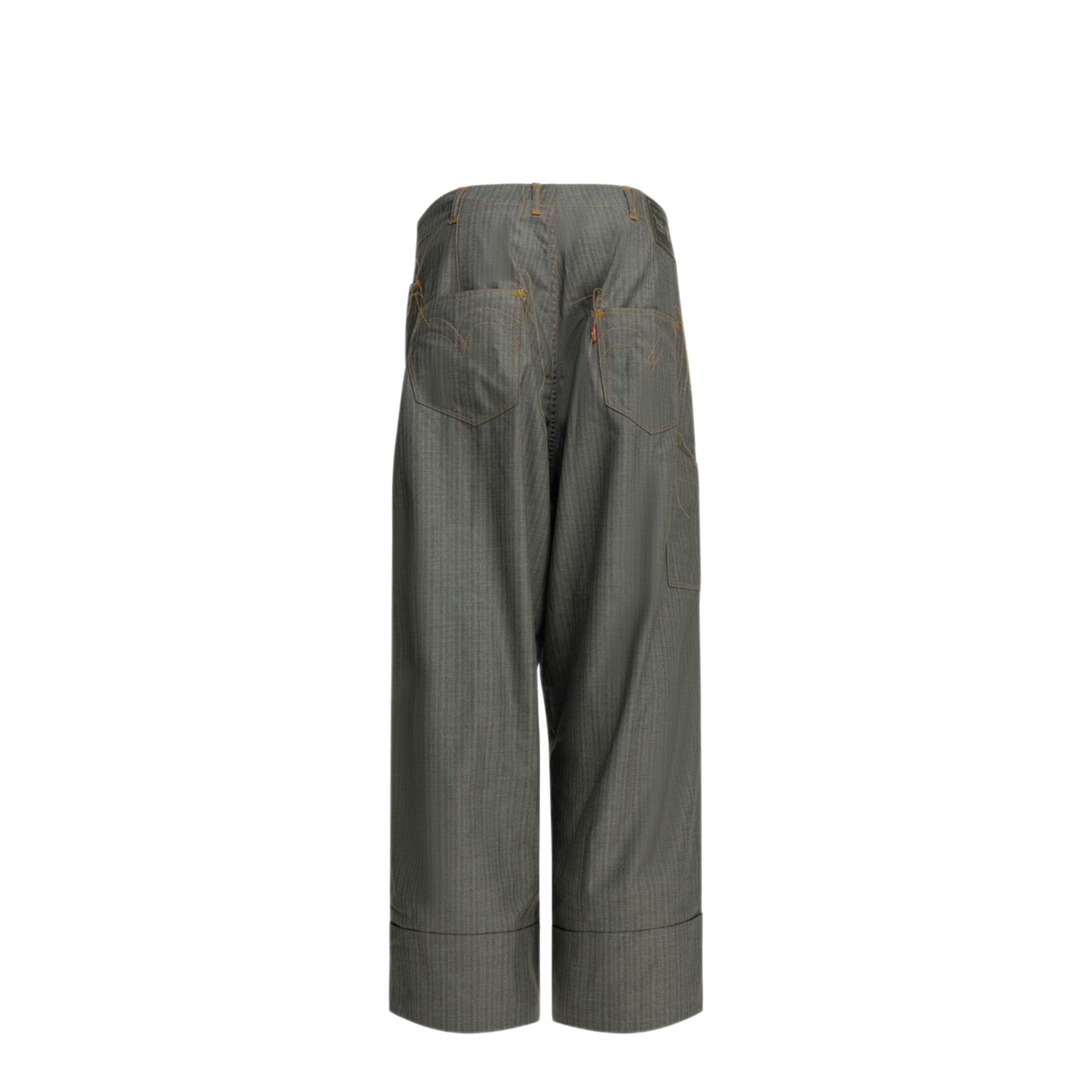 MAYFEYR -  - Casual Pinstripe Pants - WQP205S261GRYPNKWHT