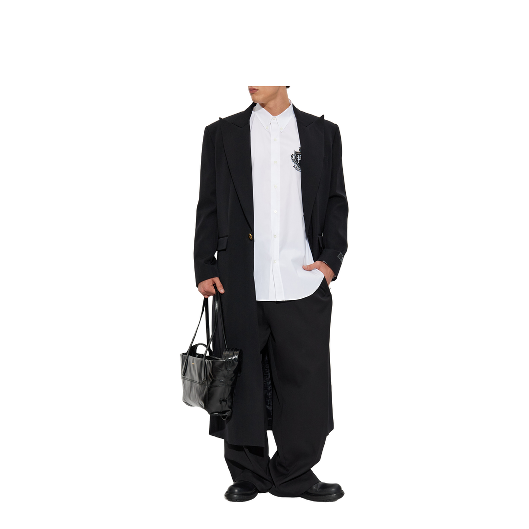 Men's Long Coat Black