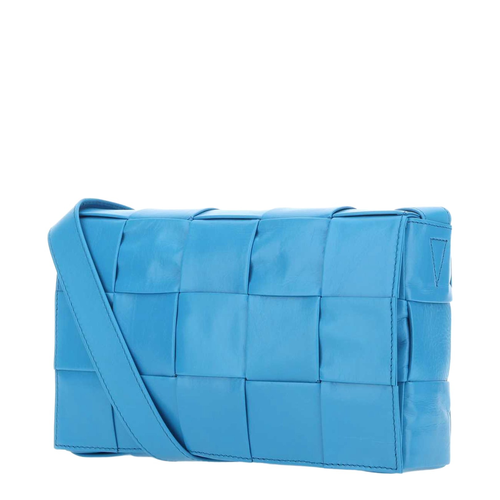 Turquoise Leather Cassette Crossbody Bag