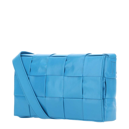 Turquoise Leather Cassette Crossbody Bag