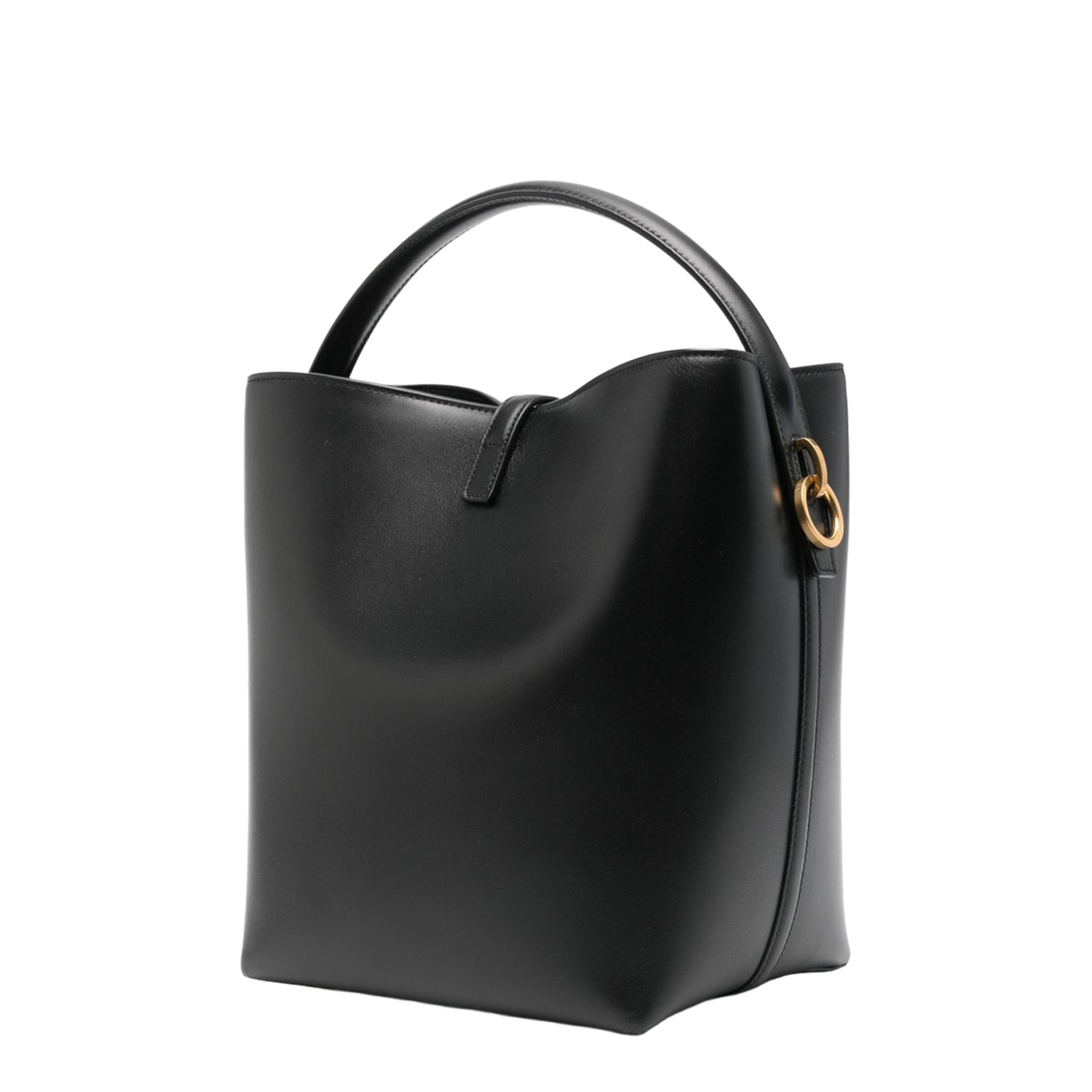 LE 37 Shiny Leather Shoulder Bag - Black