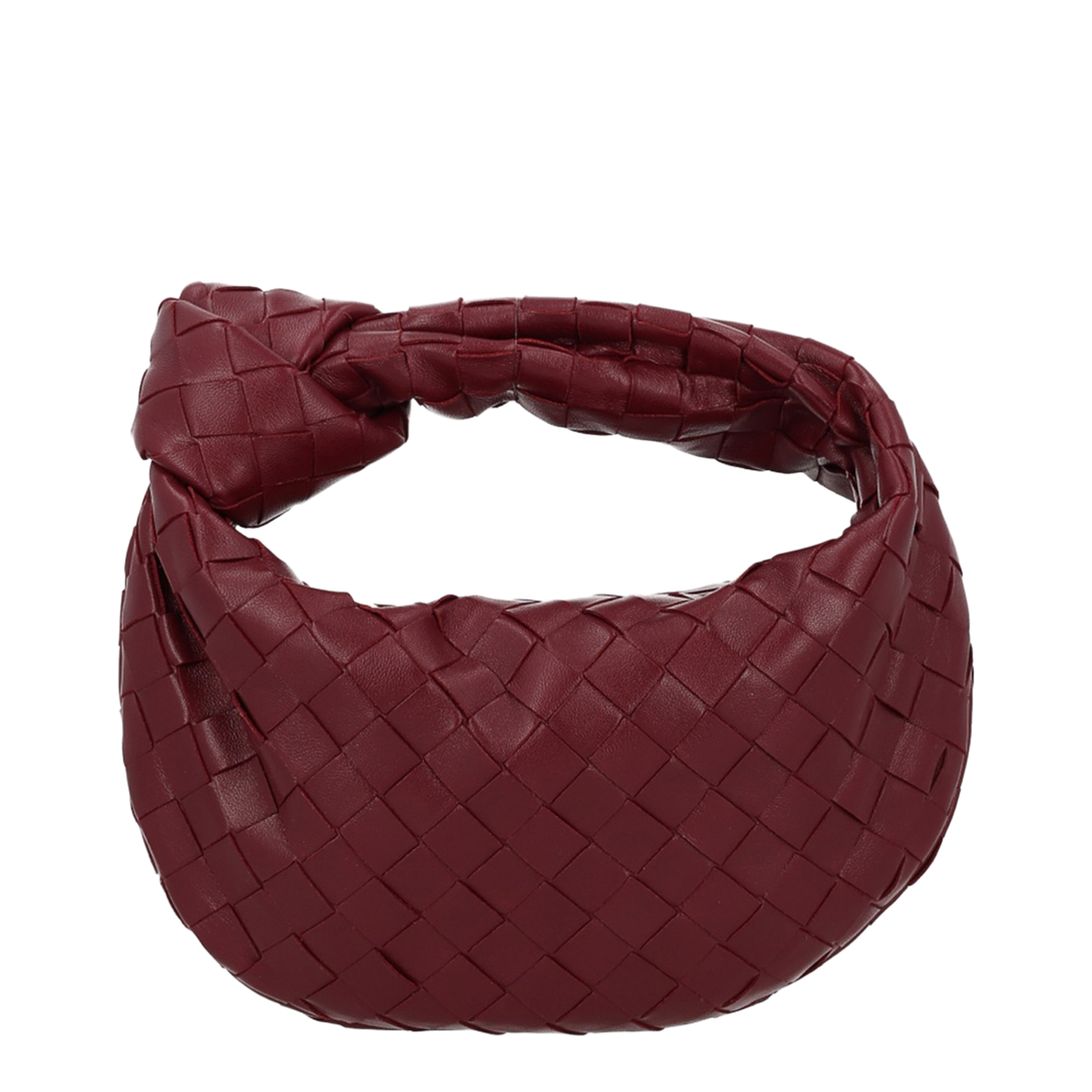 Mini Jodie Leather Top Handle Bag - Red