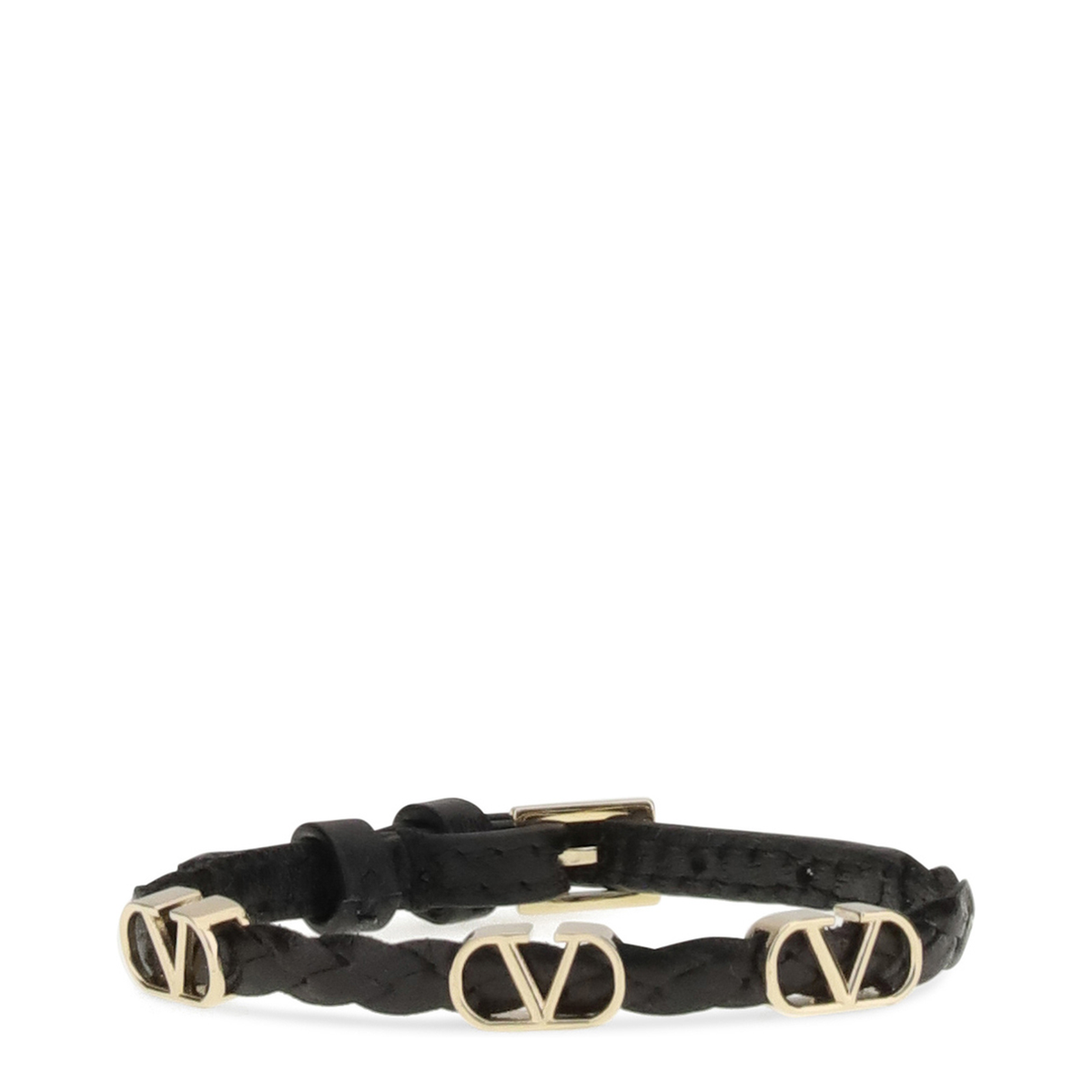 MAYFEYR - Valentino - Vlogo Signature Braided Leather Bracelet - 9W2J0X71PRH0NO