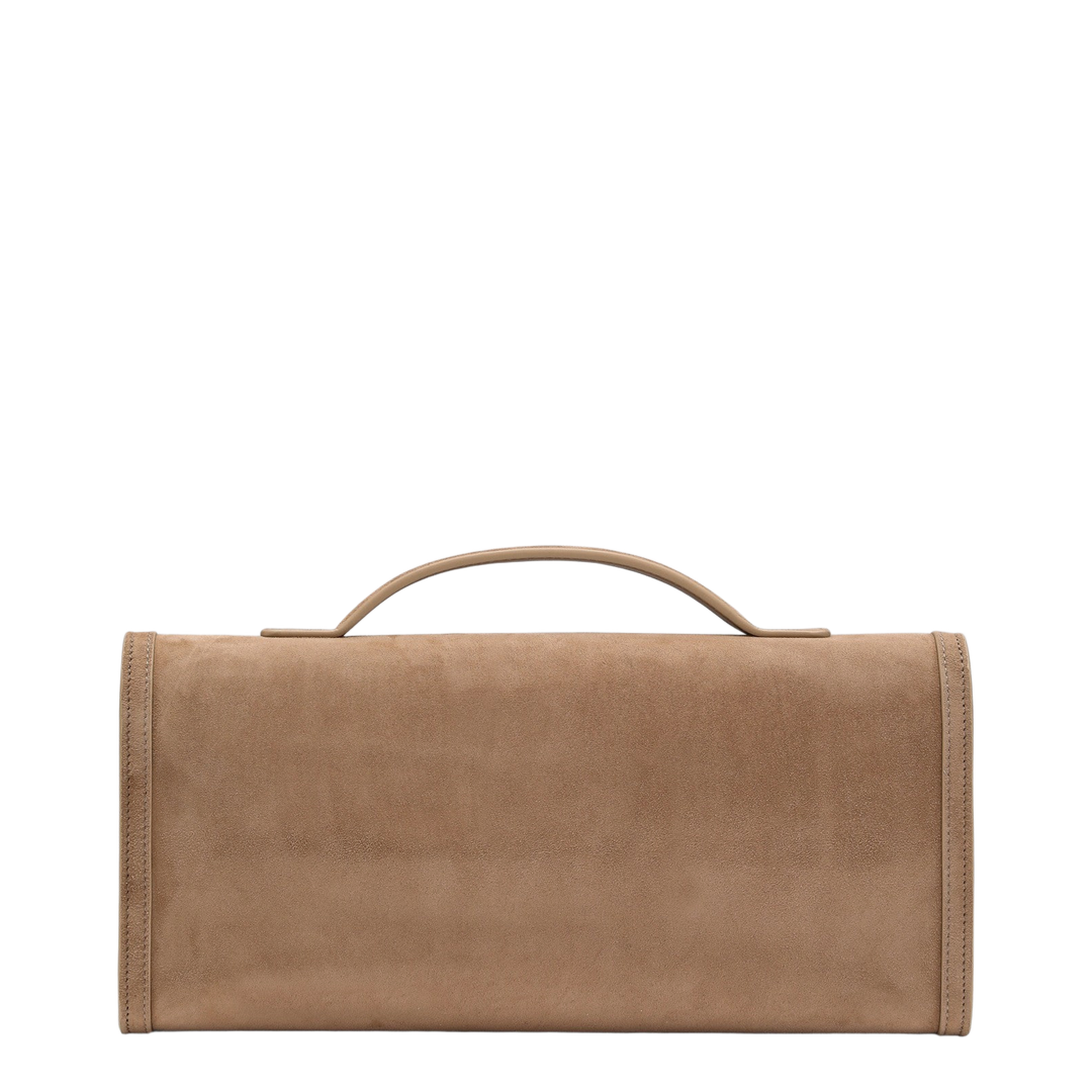 Suede Leather Clutch Bag
