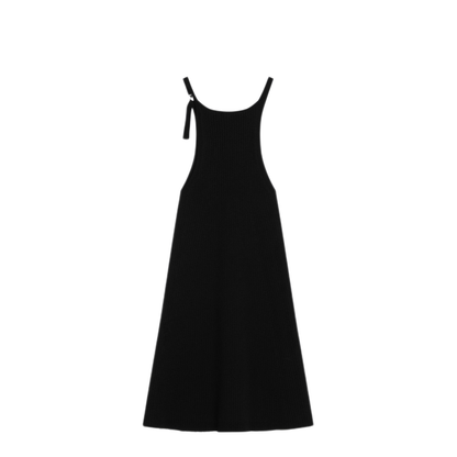 MAYFEYR - Courreges - Black Ribbed Mini Dress - 225MR0615FI00019999