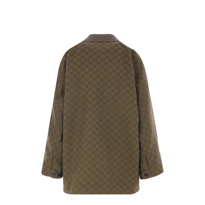 GG Canvas Jacket in Forest Green
