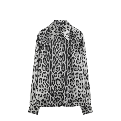 Leopard print silk shirt