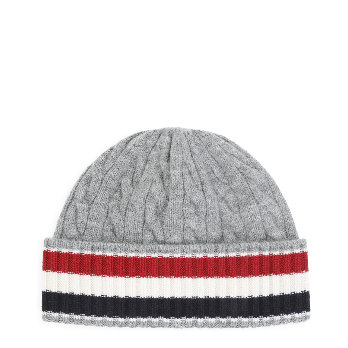 Light Grey Cable Knit Beanie