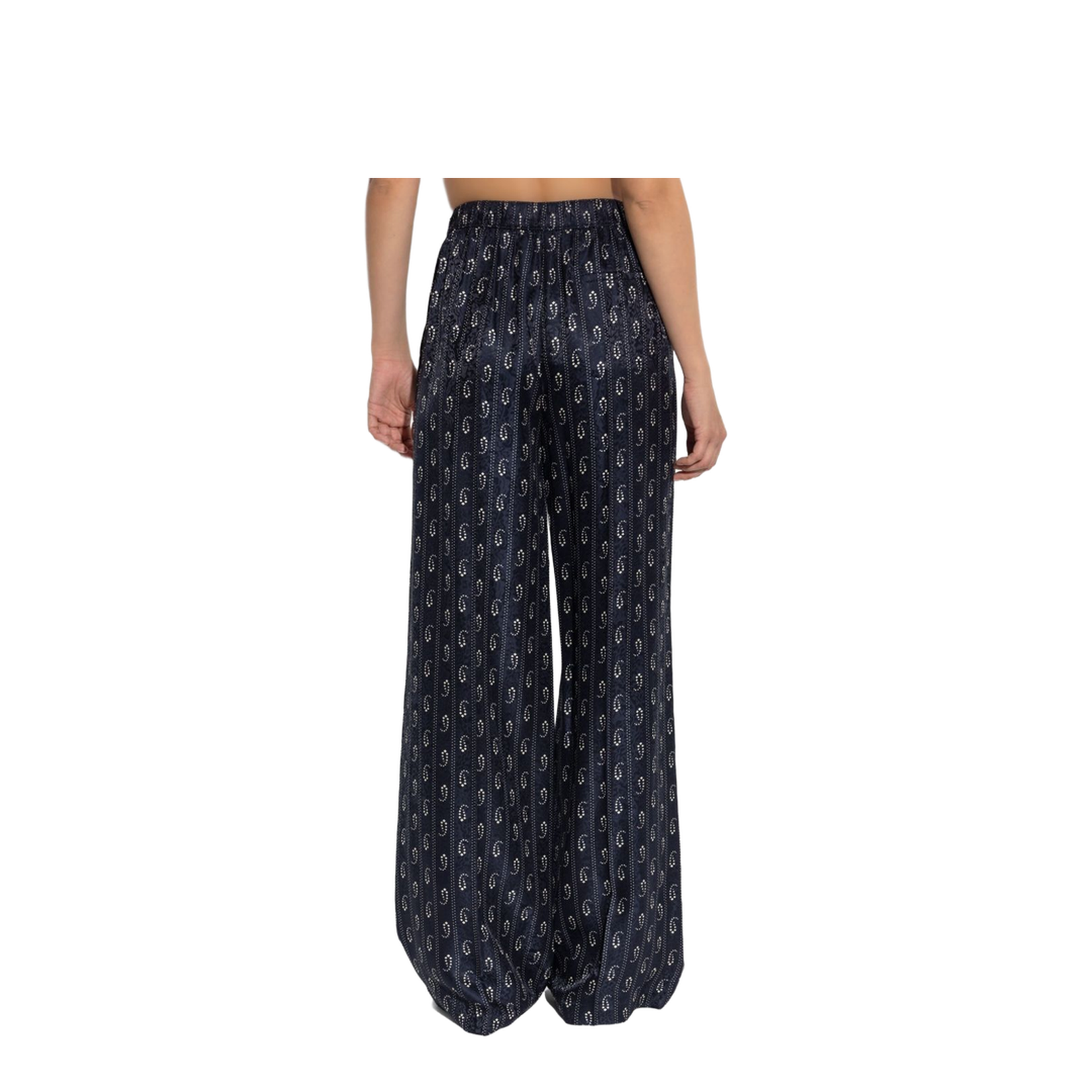 Paisley-Print Straight-Leg Trousers