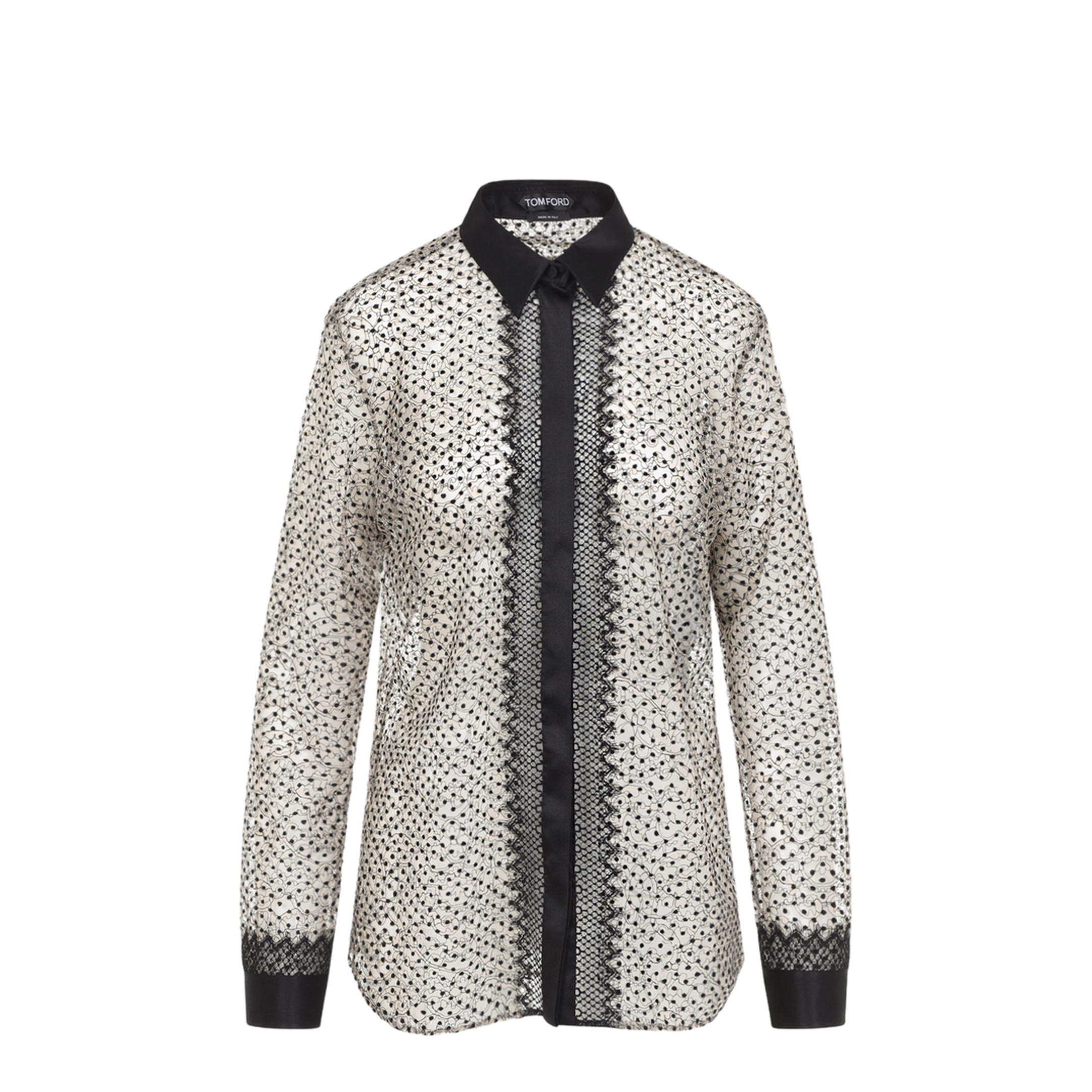 MAYFEYR - Tom Ford - Flock Polka Dot Shirt - CA3349FAX1768
