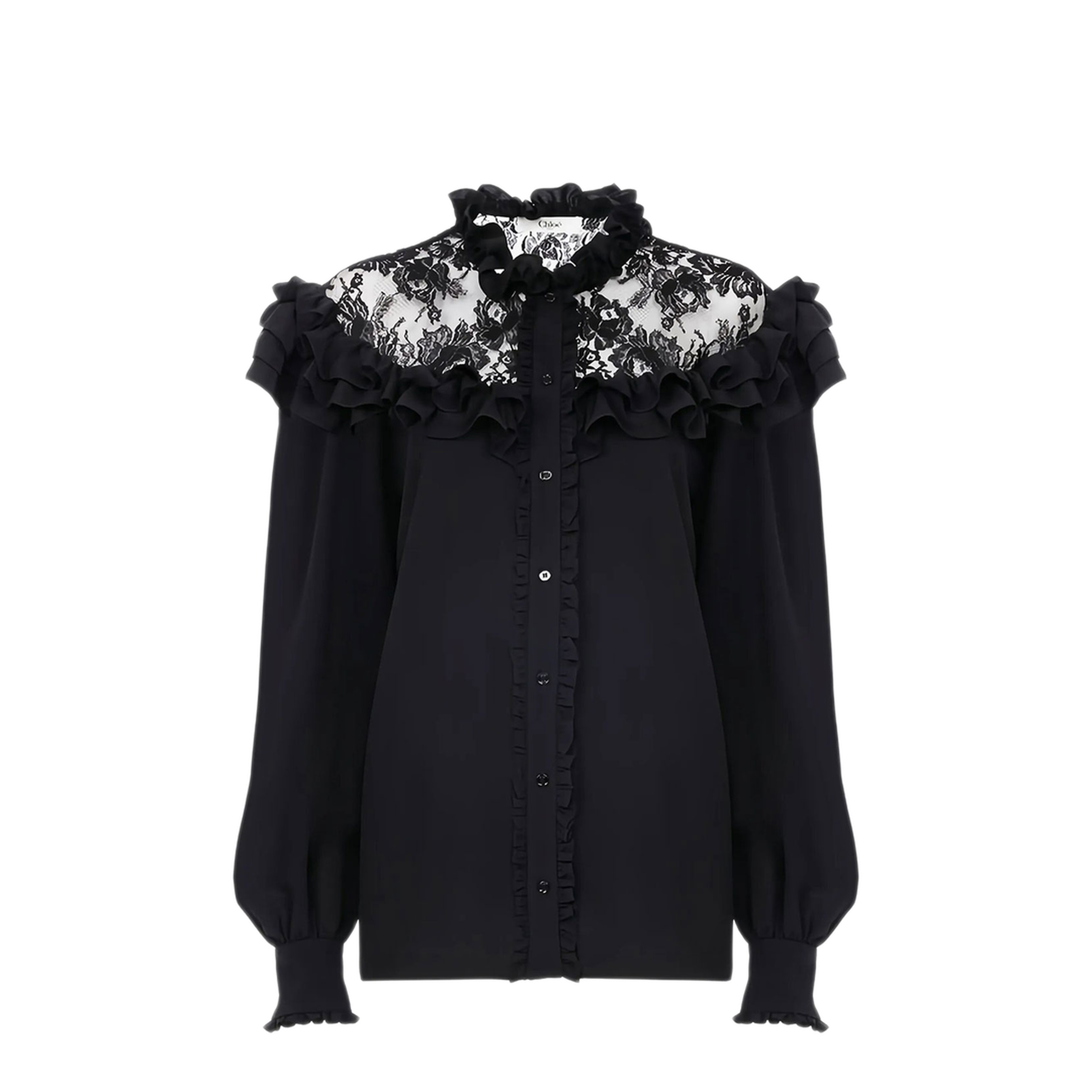 MAYFEYR - Chloè - High Neck Blouse With Ruffles - CH26AHT40005001