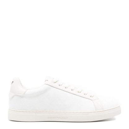 Nylon Sneakers with Jacquard All-Over Eagle