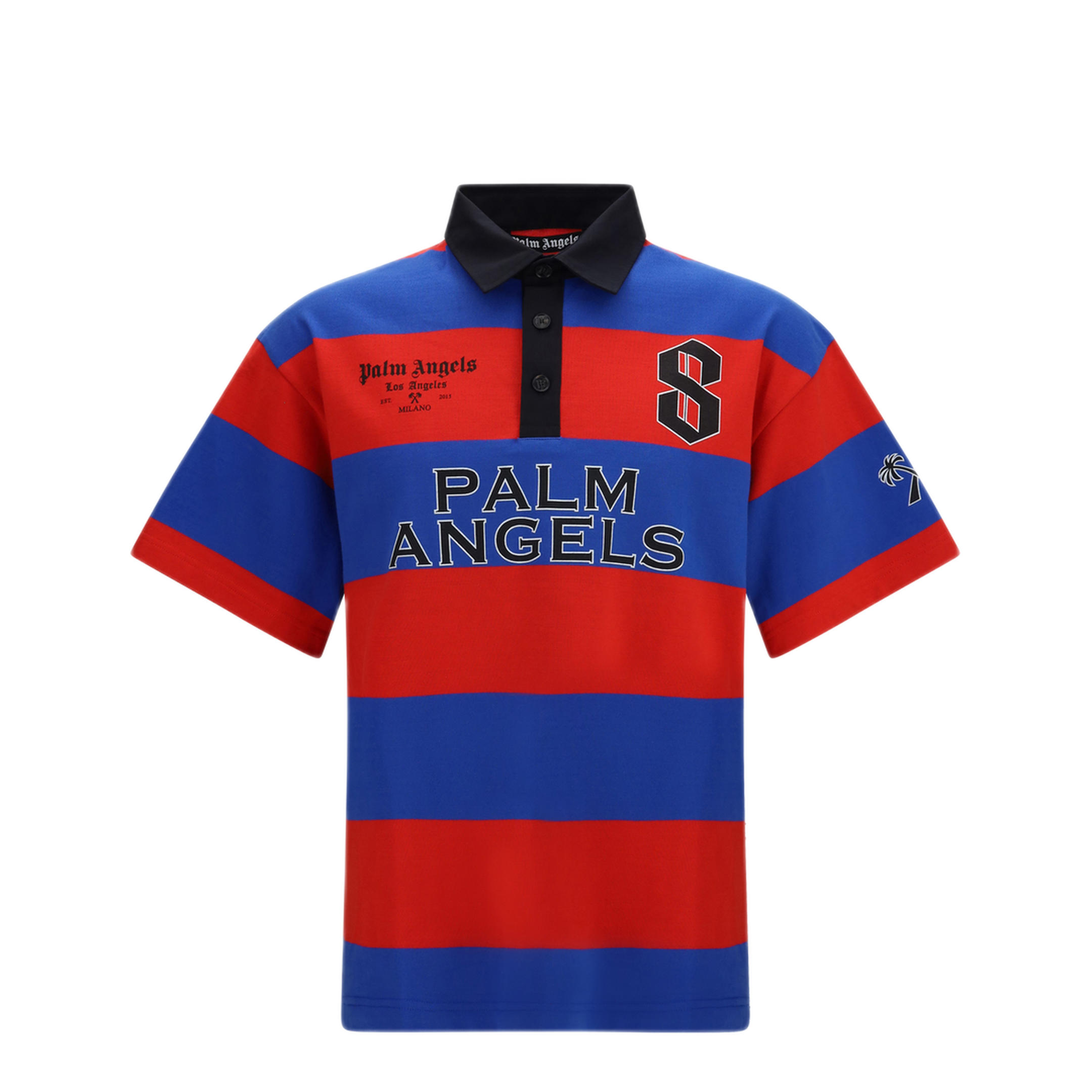 MAYFEYR - Palm Angels - Palm Sport Stripes Short Sleeve Polo - PMGB02CS26FAB0022510