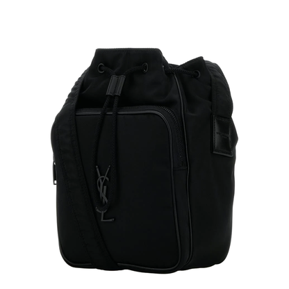 Niki Small Nylon Bucket Bags - Black