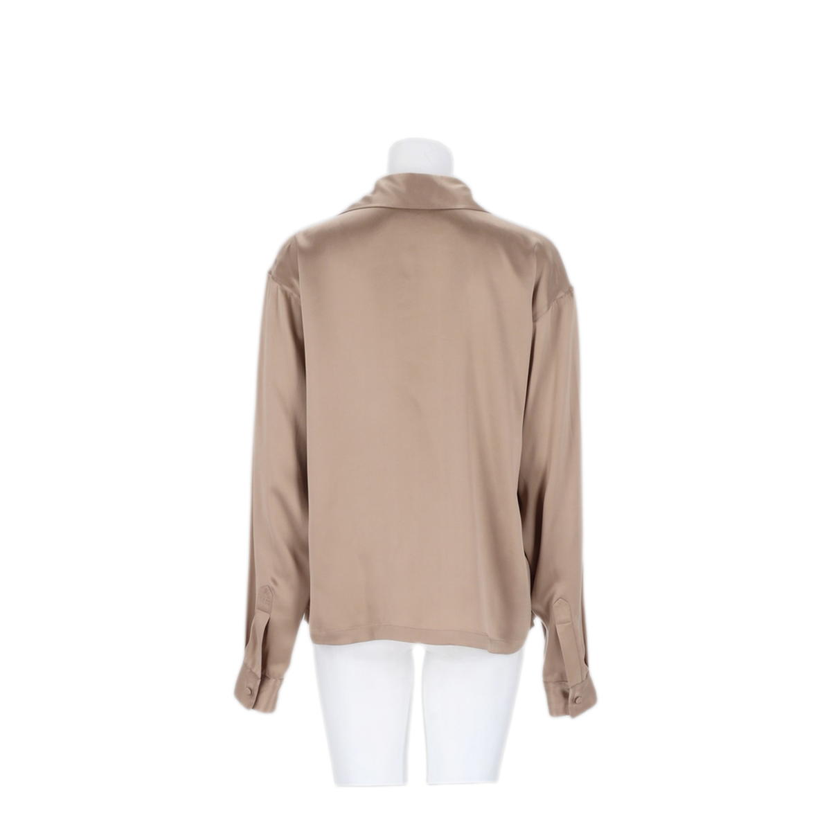 Peach-Feel Silk Satin Polo