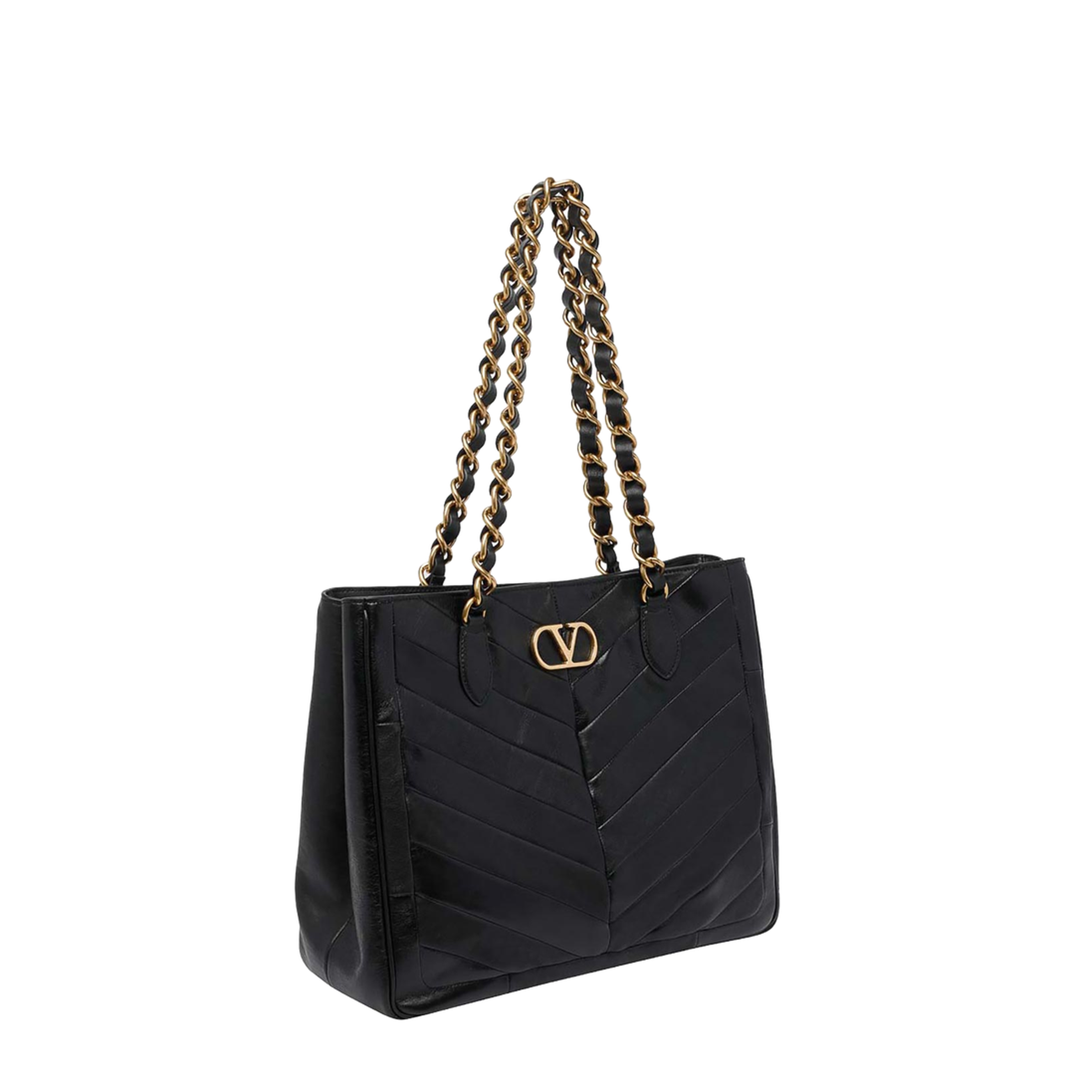 Laseine Chevron Motif Shopping Bag