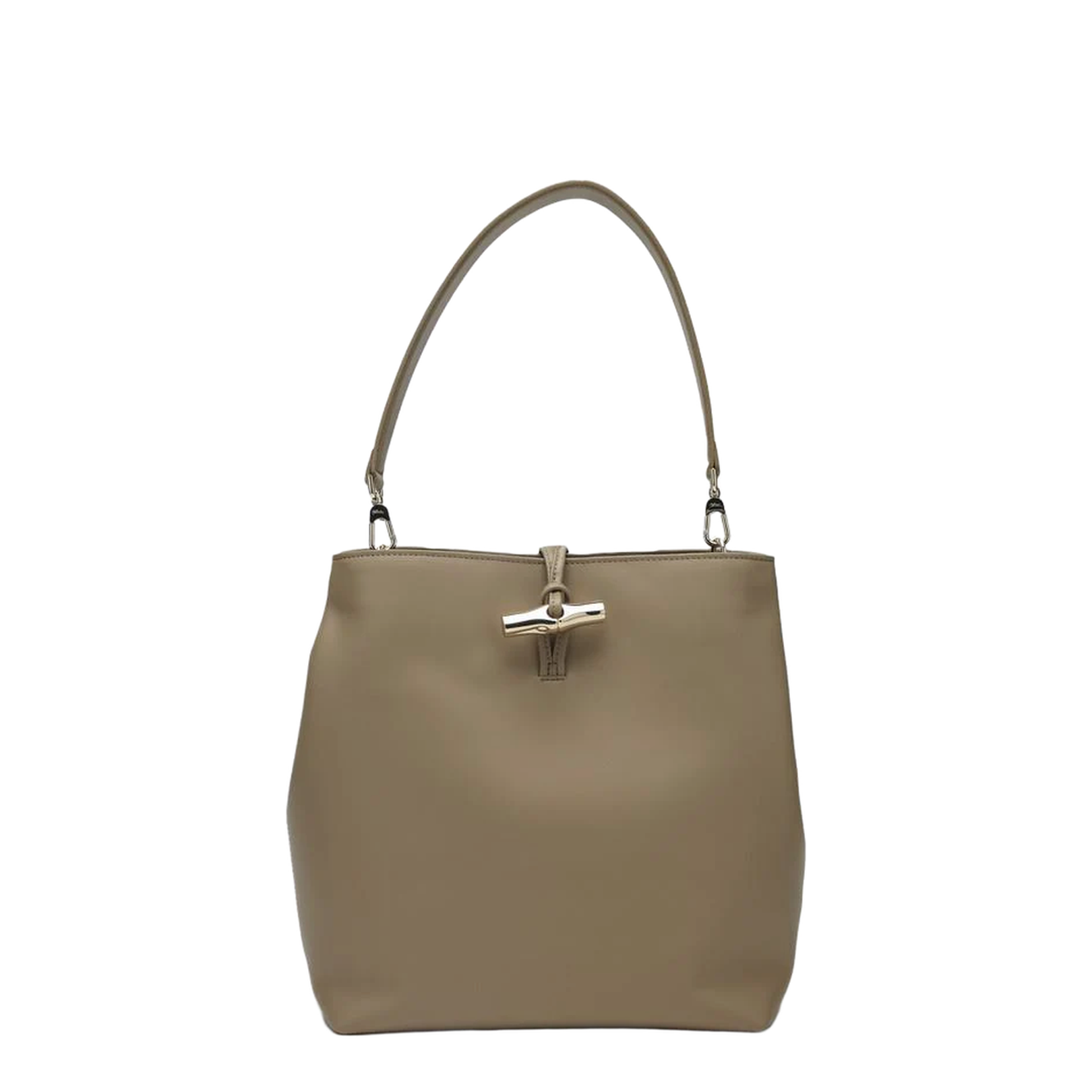 Medium-sized bag in root-coloured calfskin leather