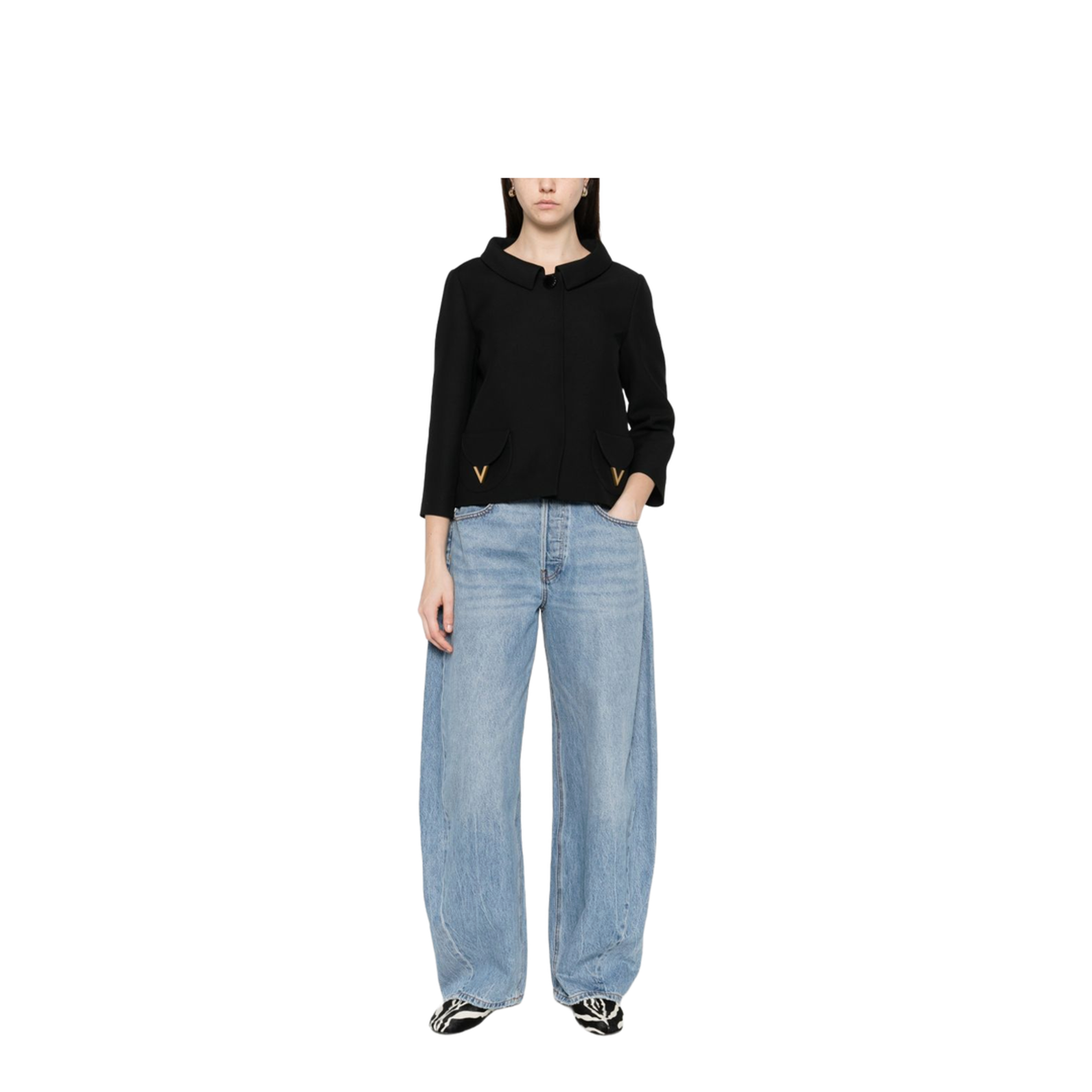 Vlogo Signature Wool And Silk Jacket