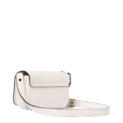 Tag Mini White Leather Bag