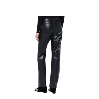 MAYFEYR - Agolde - Black Faux Leather Trousers Low Rise Slim - A2811285DETX