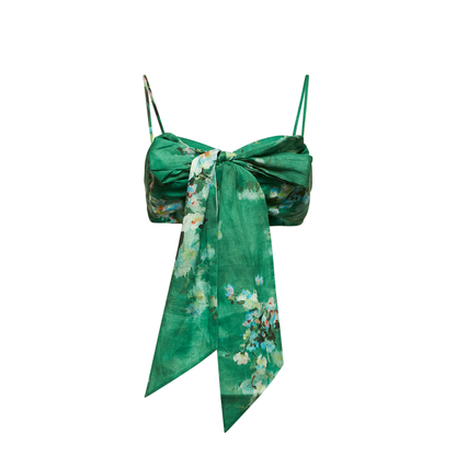 Draped Bow Tops Green