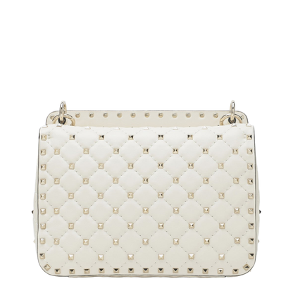 Rockstud Spike Medium Bag in Ivory