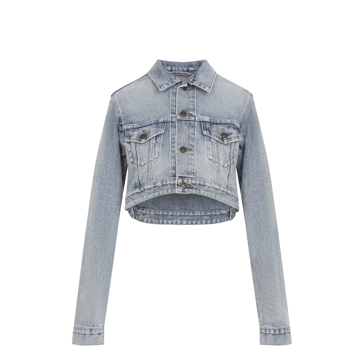 MAYFEYR - Balenciaga - Cropped Jacket In Light Blue Denim - A001O8TBP484020