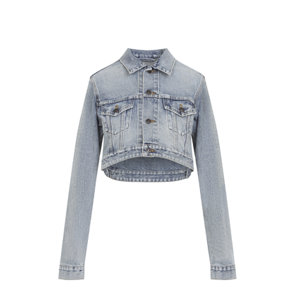 MAYFEYR - Balenciaga - Cropped Jacket In Light Blue Denim - A001O8TBP484020