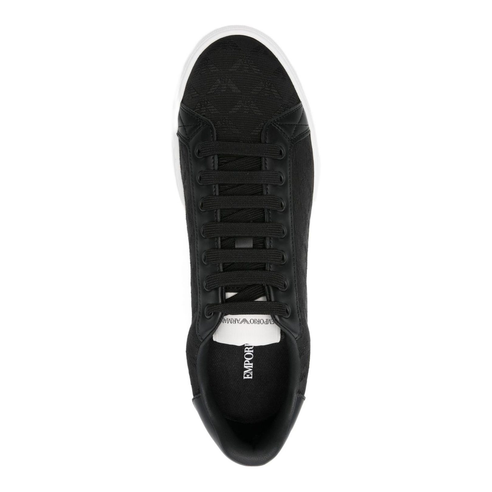 Nylon Sneakers with Jacquard All-Over Eagle