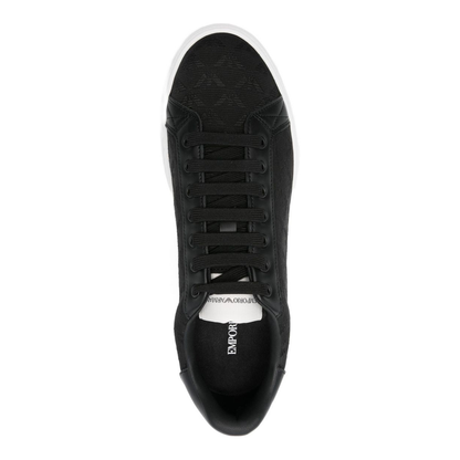 Nylon Sneakers with Jacquard All-Over Eagle