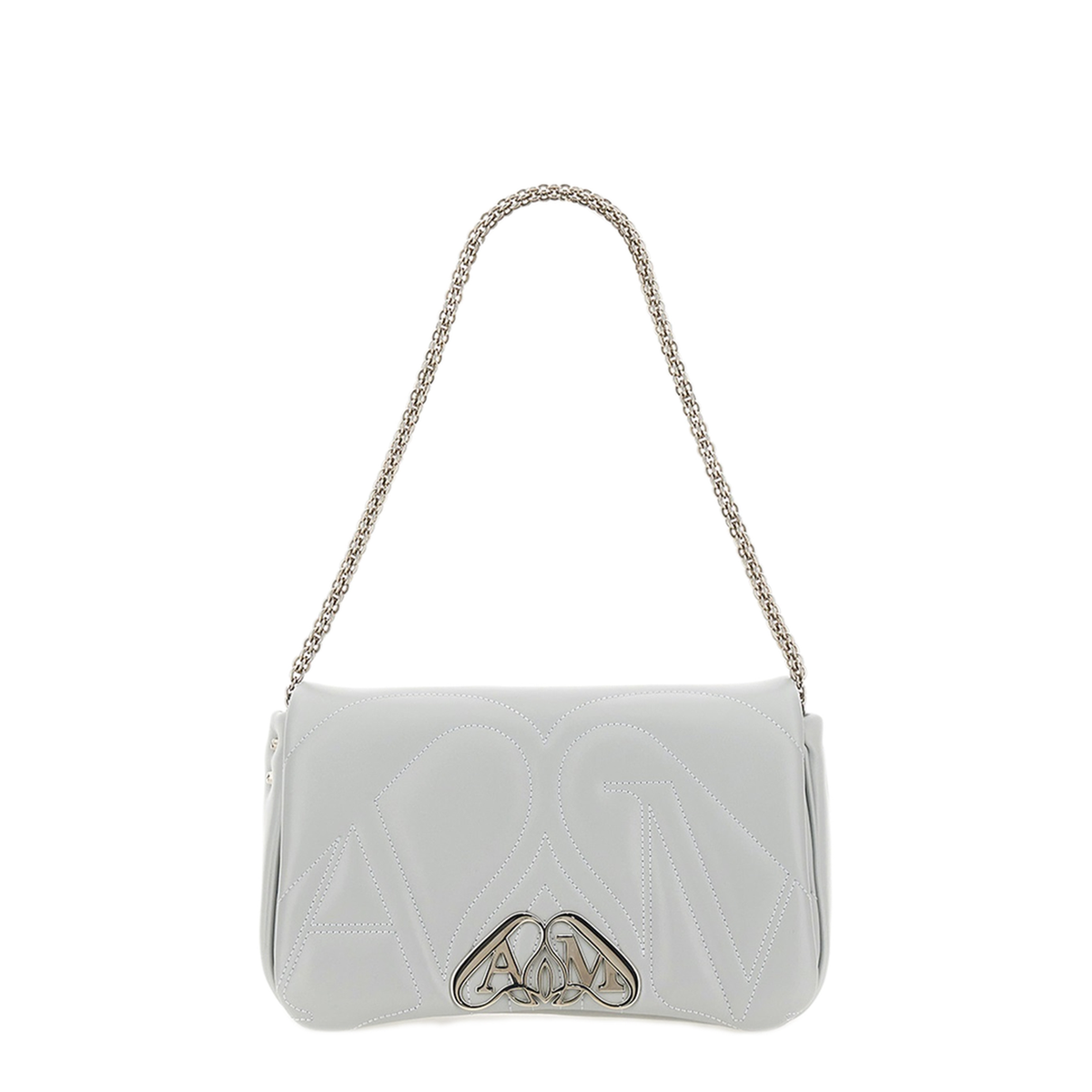 Seal Small Lambskin Shoulder Bag - Light Blue