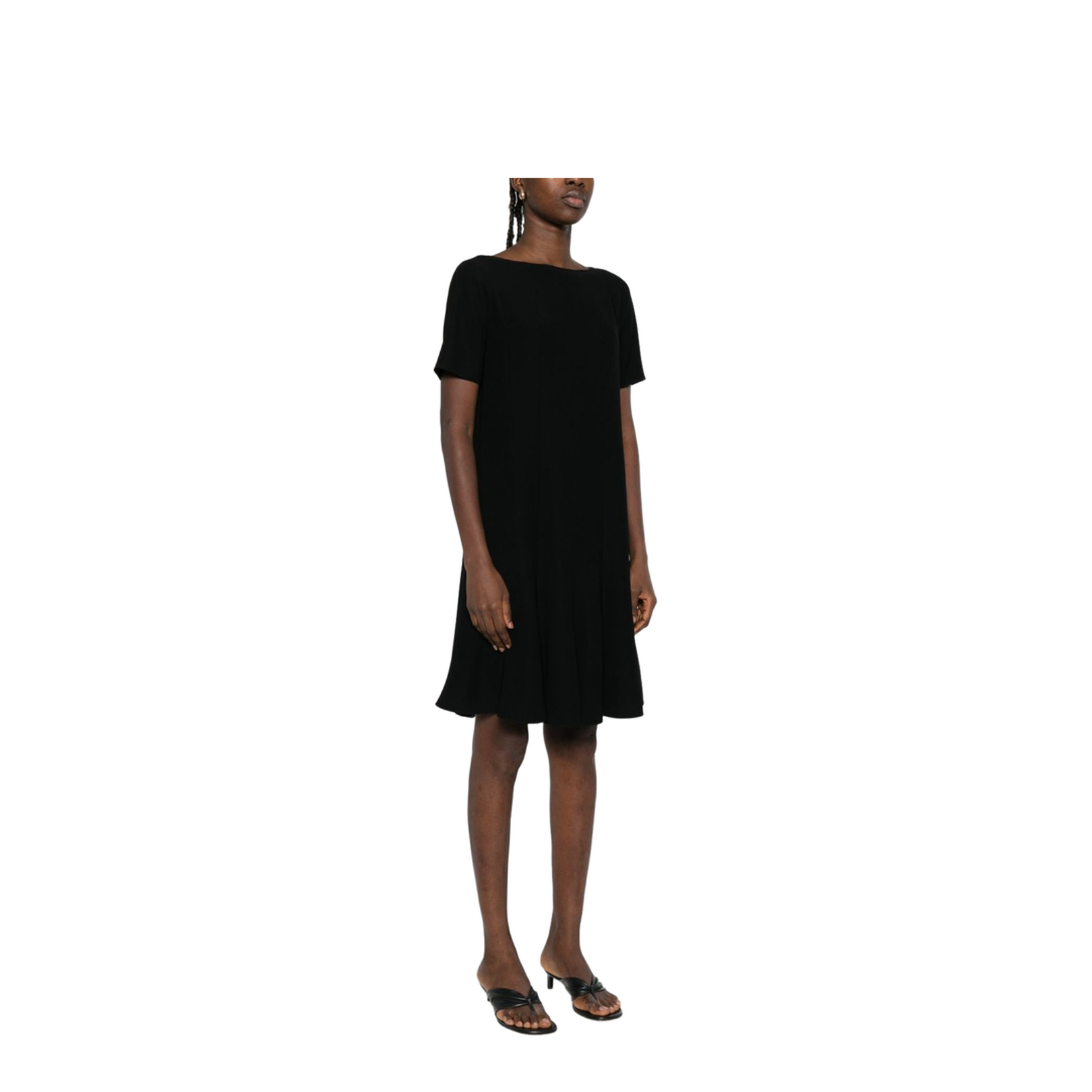 Technical Cady Dress with Pleats