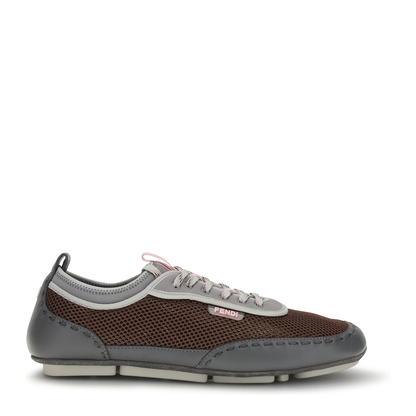 MAYFEYR - Fendi - Leather And Mesh Sneakers - 7E1853AWKL