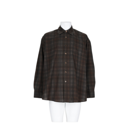 Borrowed Check Print Shirt