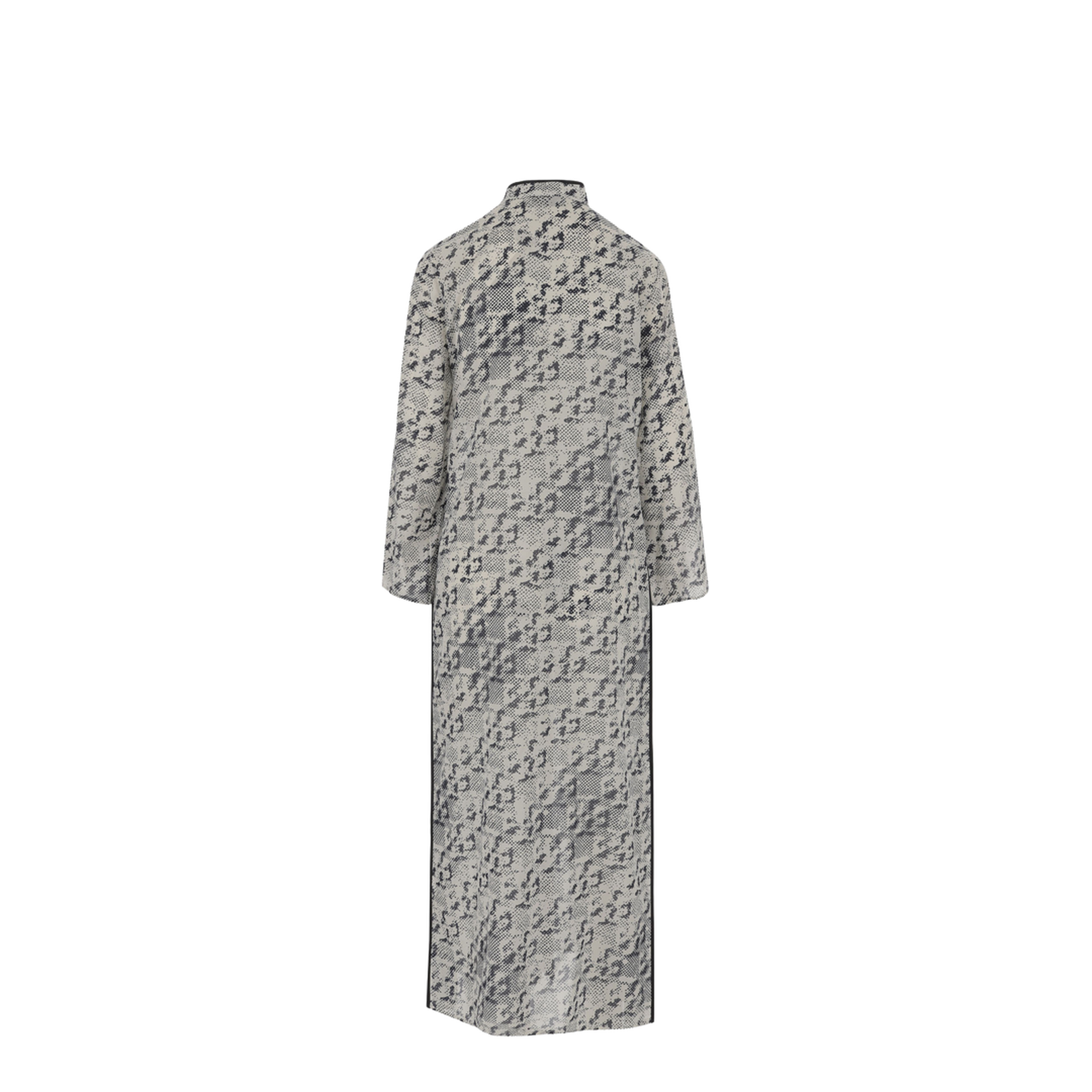 Grey Kaftan with Contrasting Trims