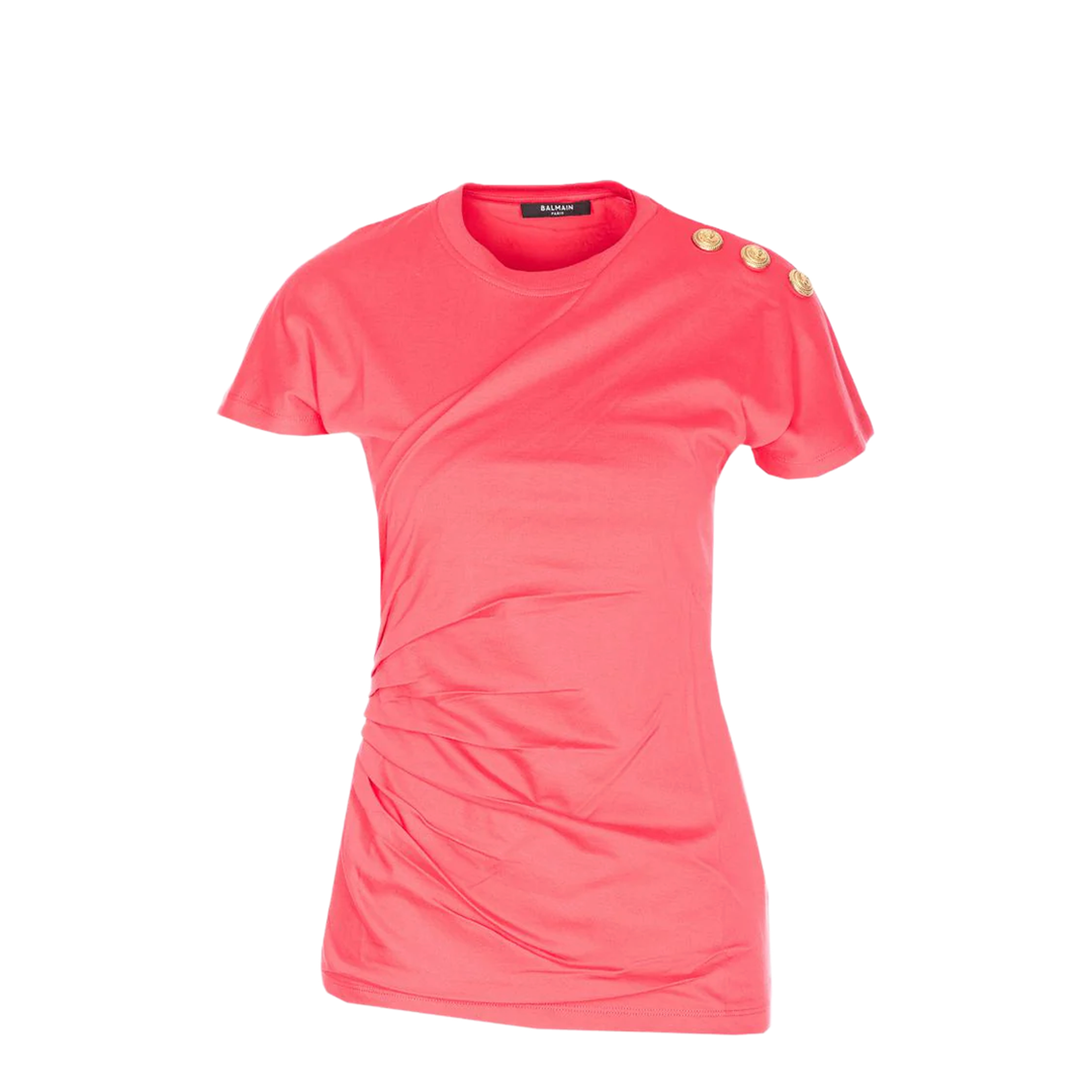 3 Buttons Draped T-Shirt