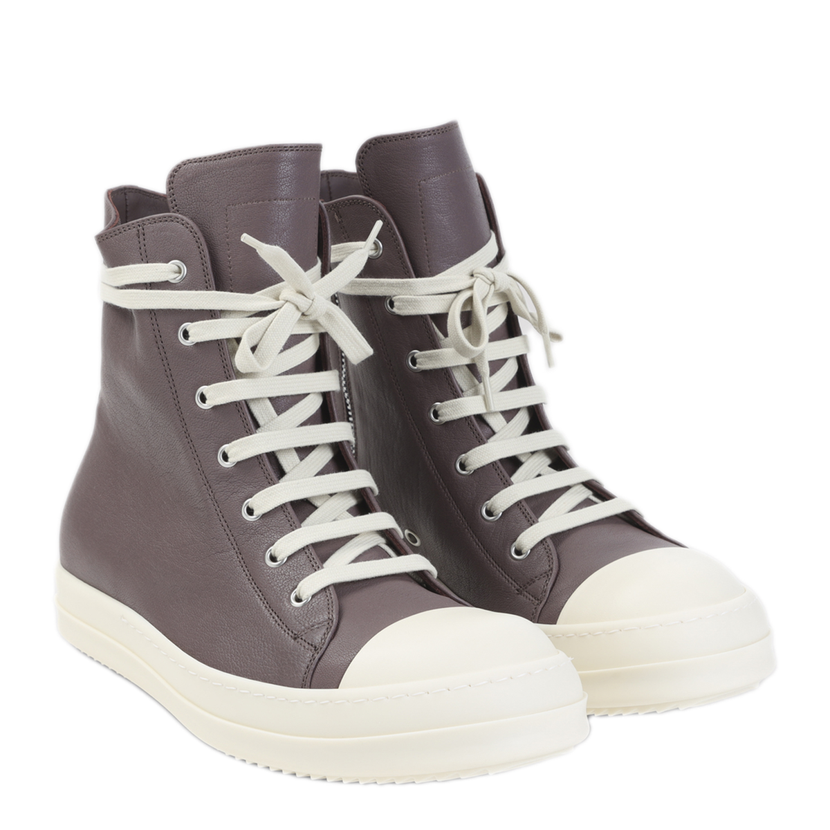 MAYFEYR - Rick Owens - Grape Milk Leather Sneakers - RR02F4890LGY8611