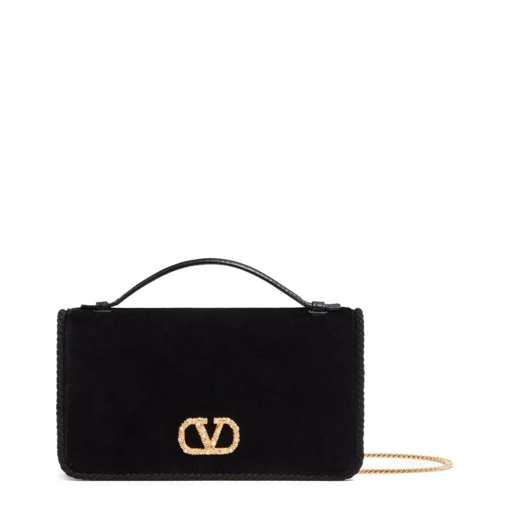 Black Velvet Bag with Logo