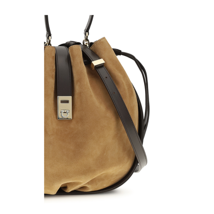 MAYFEYR - Ferragamo - Hug Buckle Bucket Bag - 792881006