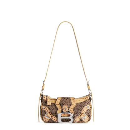 Adjustable Shoulder Bag with Magnetic Flap Closure
