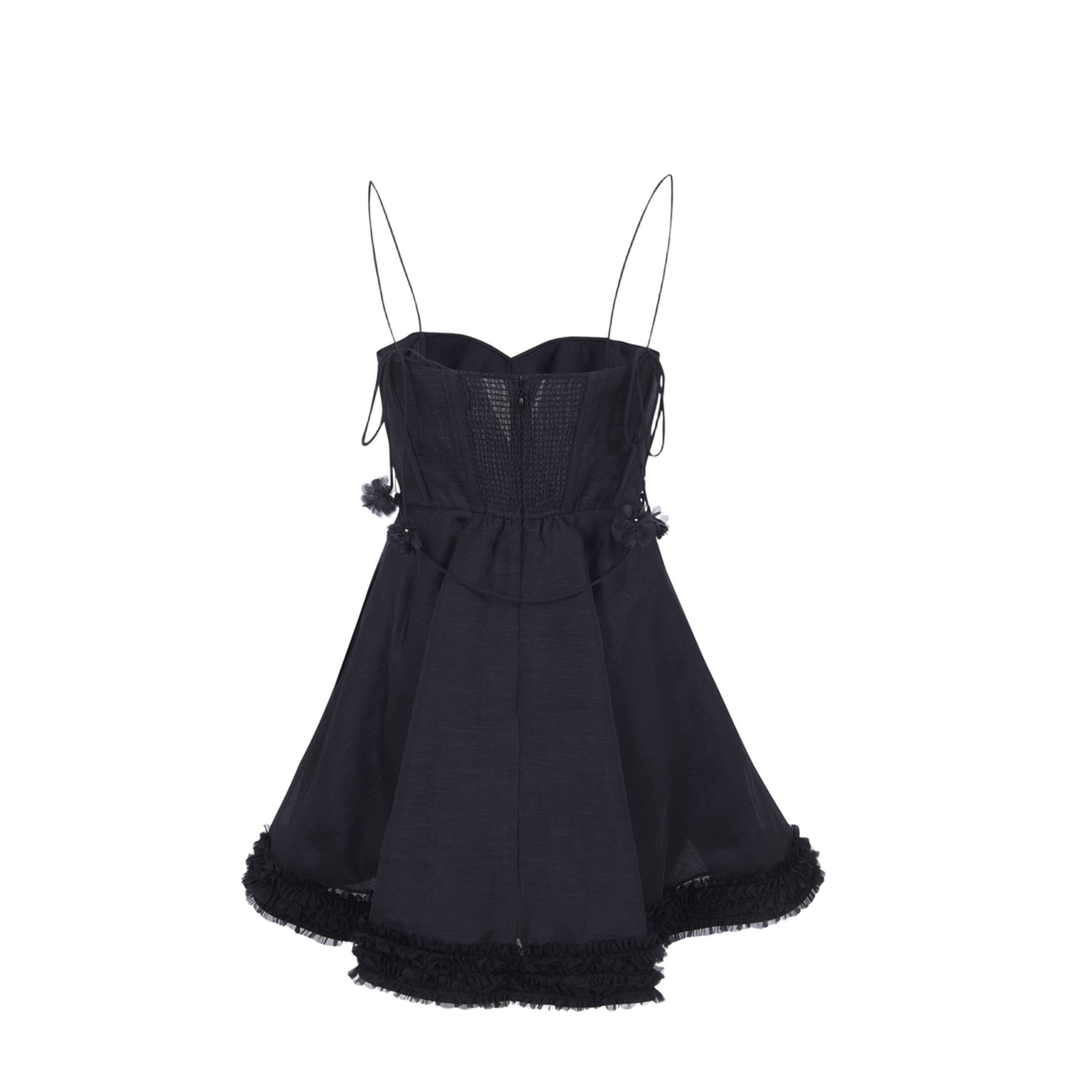 MAYFEYR - Zimmermann - Luna Ruffle Mini Dress - 7569DS261BLK