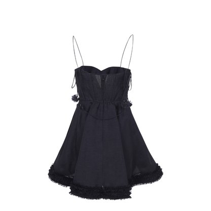 MAYFEYR - Zimmermann - Luna Ruffle Mini Dress - 7569DS261BLK