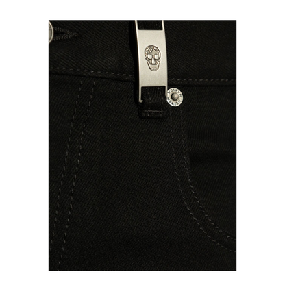 Black Straight Leg Denim Jeans