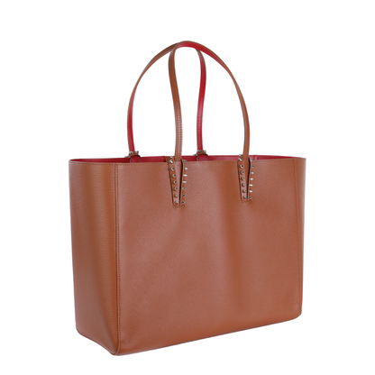 Cabata Studded Leather Shoulder Bag - Brown