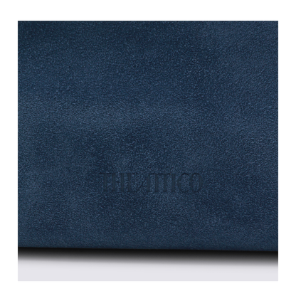 La Passeggiata Medium Suede Top Handle Bag - Sapphire Blue