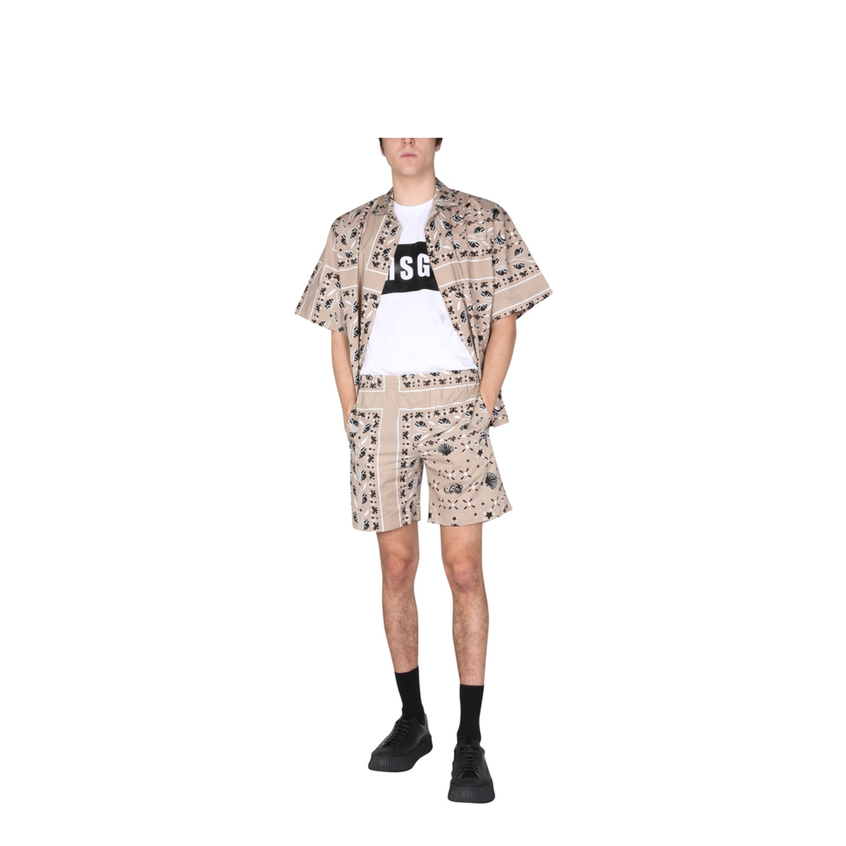 MAYFEYR - MSGM - Paisley Pattern Bermuda - 3240MB06B22705223
