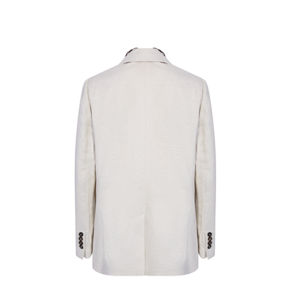 Double-Breasted Blazer White