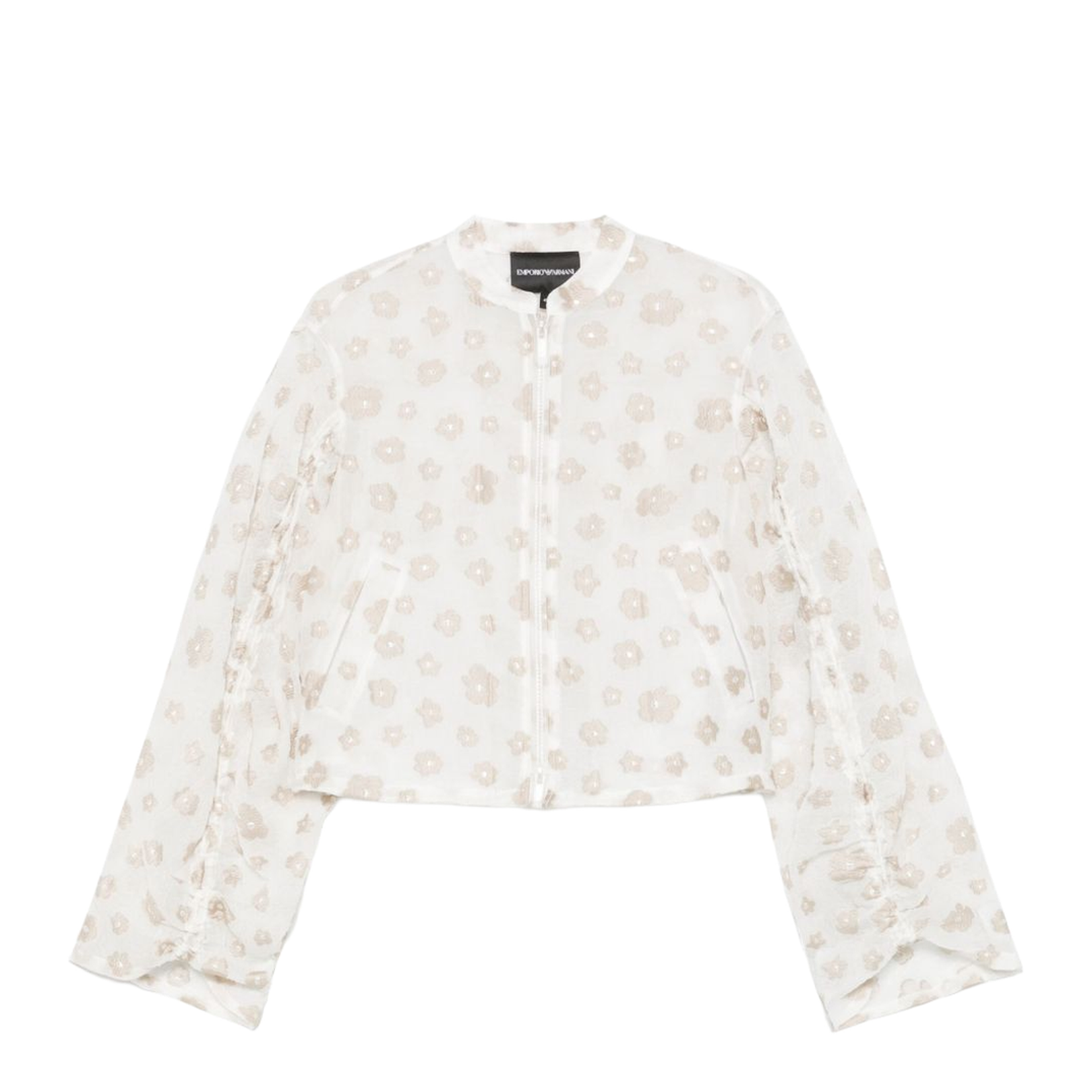 White Front Zip Shirt