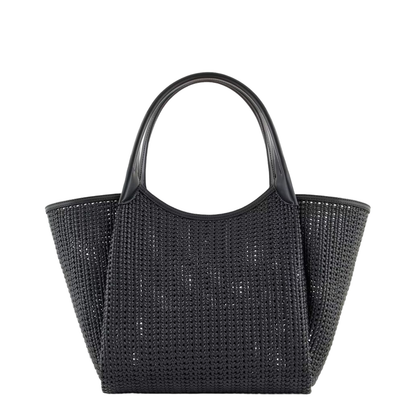 Interwoven Shopper Bag with Logo Charm
