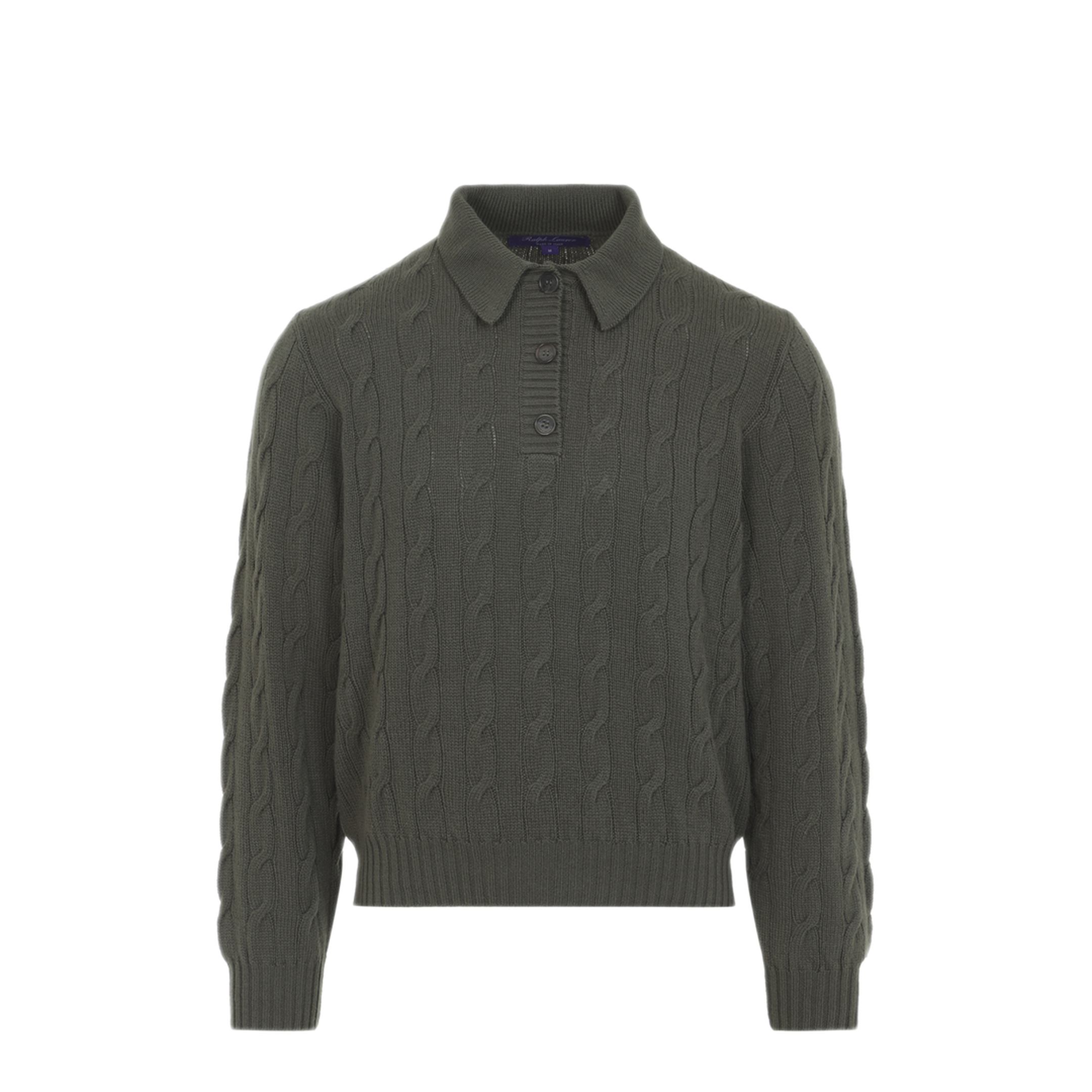 MAYFEYR - RALPH LAUREN COLLECTION - Cypress Cable Knit Polo Sweater - 290P21569001CYPRESS